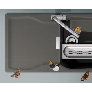 Schock Kyoto D150L Polaris White Cristadur Granite Kitchen Sink SALE 2