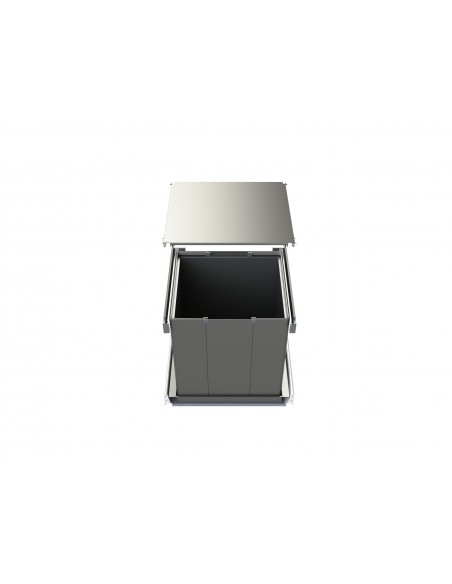 600mm Tecnoinox P-One King Waste Bin 72L Legrabox Stainless Single