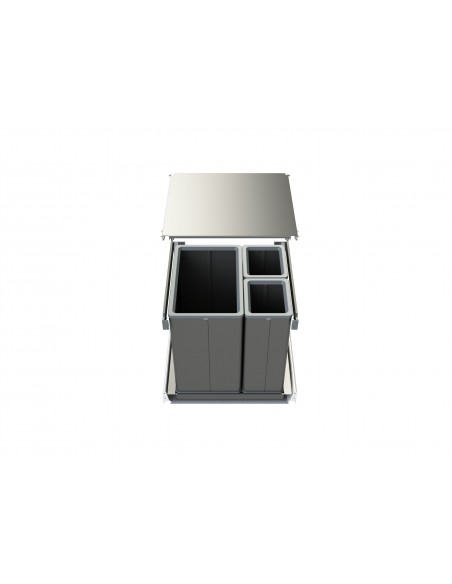 600mm Tecnoinox P-One 60 Waste Bin 108L Blum Legrabox Drawer Triple P-ONE.60.3.6