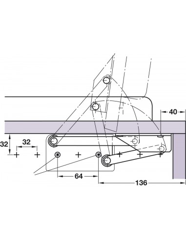 Bench Seat Hinge With Spring 12Kg Lift Up 95°...