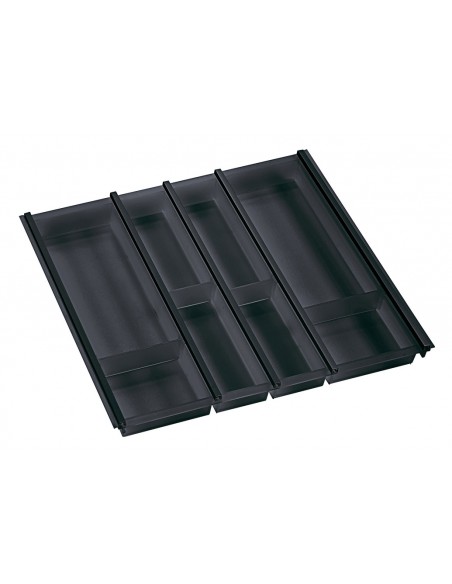 Cuisio Black cutlery insert for kitchen drawers. Suits Blum Tandembox systems