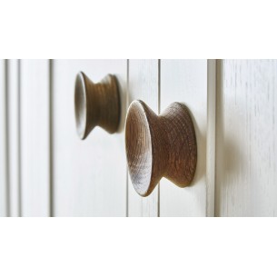 Furniture Door Knob Handle 56 x 28mm Oak 2