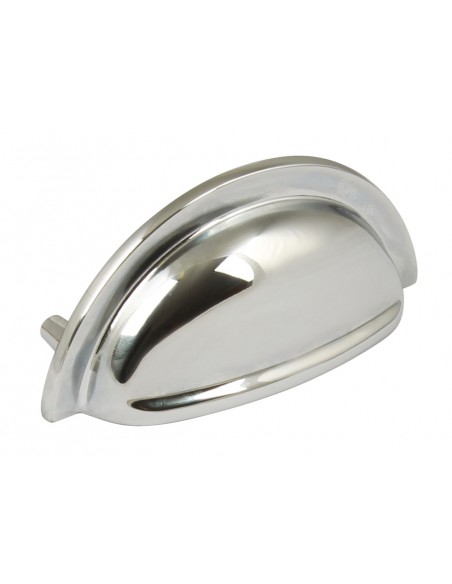 Henrietta Cup Door HAndles, Polished chrome, 76mm Centres Classic door hanrdware