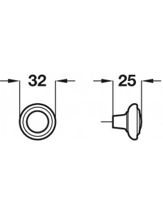 13427186 Antique Brass Door Knobs, 32mm Dia Furniture hardware, round 2