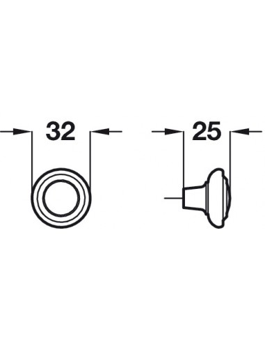 13427186 Antique Brass Door Knobs, 32mm Dia Furniture hardware, round