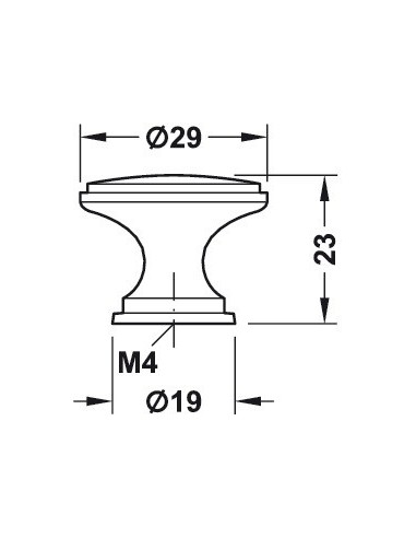 30mm Furniture Door Knob Chrome, Brass Or Matt Nickel
