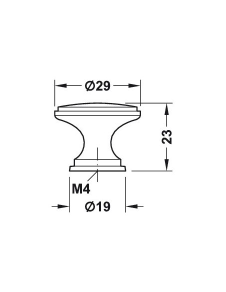 30mm Furniture Door Knob Chrome, Brass Or Matt Nickel