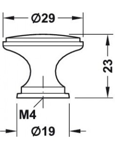Angus 30mm Furniture Round Door Knob Matt Nickel 2