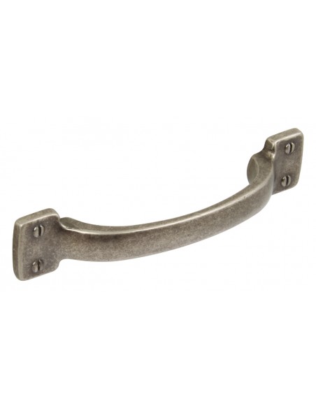 Bow Handle 96mm Hole Centres Brushed Pewter Finish & Fixings