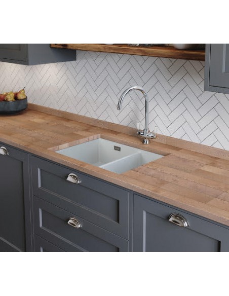 Rangemaster Rustique CRUB3216 Sink 1.5 Bowl Undermount Ceramic