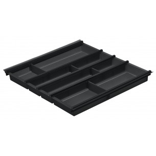 Cuisio Black cutlery insert for kitchen drawers. Suits Blum Tandembox systems 2