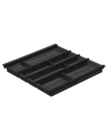 Cuisio Black cutlery insert for kitchen drawers. Suits Blum Tandembox systems