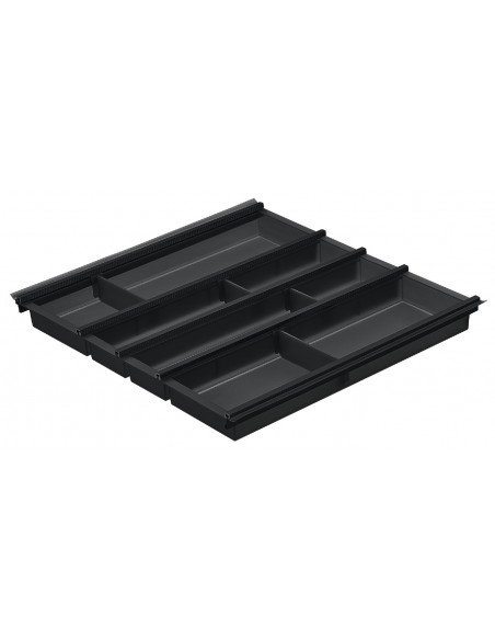 Cuisio Black cutlery insert for kitchen drawers. Suits Blum Tandembox systems