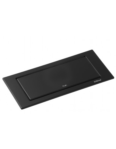 EVOline Backflip Black Matt Steel Kitchen UK Sockets C USB Charger 1592 7102 0000