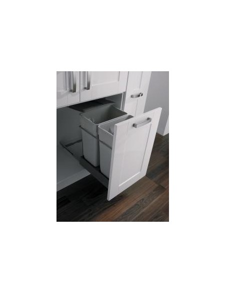 450mm Gollinucci Waste Bin 60L Kitchen Front Door Fixed Base Mount 551GY