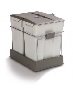 450mm Gollinucci Waste Bin 60L Kitchen Front Door Fixed Base Mount 551GY 2