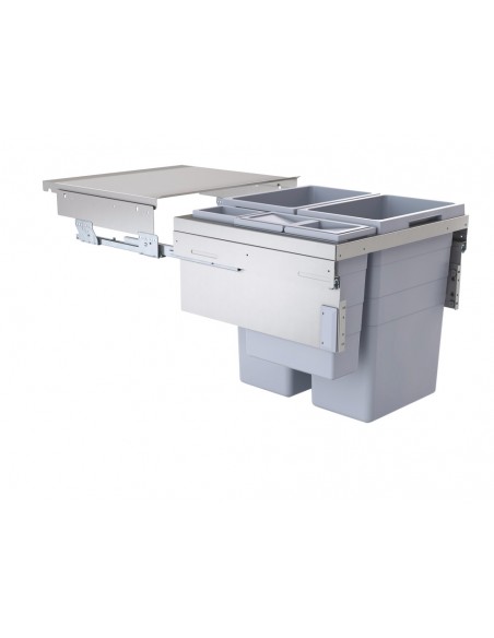 Euro Cargo 600mm Waste Bin 90.5L Hailo Large Family Quad 50370555