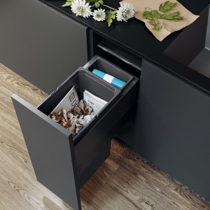300mm Vauth Sagel Waste Bin Envi Space XX Lava 33L 515 Depth 50344300