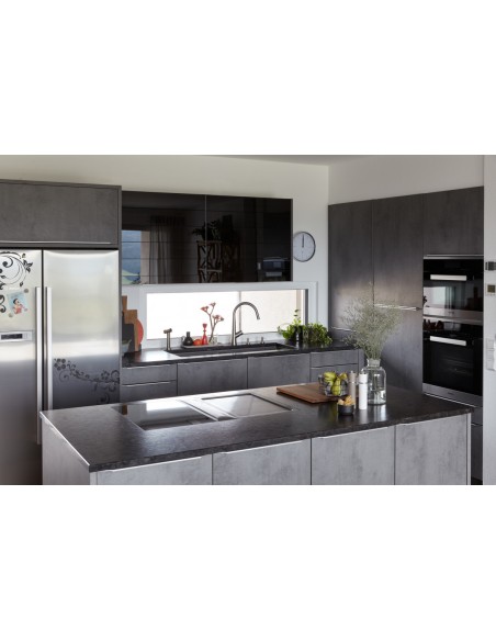 Schock Prepsation D150 Kitchen sink, inset-topmount, Cristadur carbonium granite