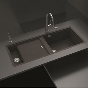 Schock Prepsation D150 Kitchen sink, inset-topmount, Cristadur Black Granite, Night 2