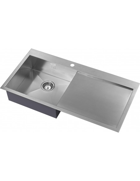 ZENUNO 5I-F 1.0 Bowl Kitchen Sink Waste Plumbing 1.5mm Stainless SALE ZU/5/IF/S/BBL/039