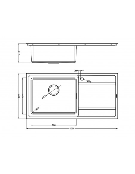 Bordouno 100i BBL Kitchen Sink 1.0 Bowl Stainless
