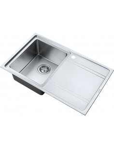 Bordo 800i Single Bowl Handed Kitchen Sink, Waste & plumbing kit, 800 x 500mm BU/80/I/S/BB 2