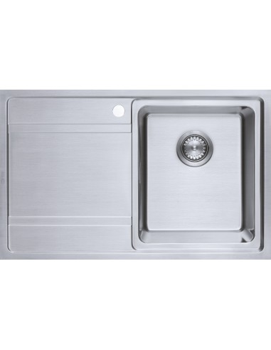 Bordo 800i BBR Single Bowl Handed Kitchen Sink, Waste & plumbing kit, 800 x 500mm BU/80/I/S/BBR/421