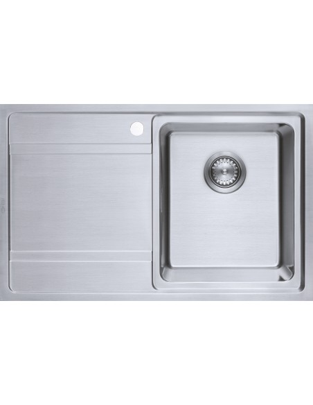 Bordo 800i BBR Single Bowl Handed Kitchen Sink, Waste & plumbing kit, 800 x 500mm BU/80/I/S/BBR/421