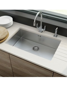 18/10 Ruscello Square Body Twin Lever Kitchen Tap Chrome RUS/01/CH 2
