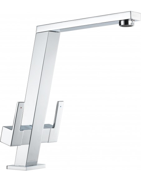 1810 Pendenza Kitchen Tap Chrome Modern Twin Levers PEN/01/CH