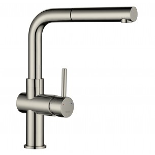 Davanti Pull Out Brushed Steel Kitchen Spray Tap, DAV-P/02/BS The 1810 Company