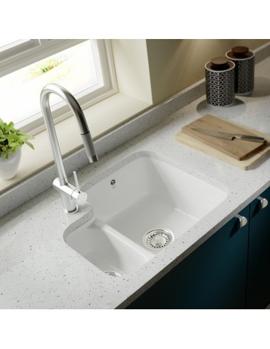 Grande Pull-Out Kitchen Spray Tap Brushed Steel 1810 Single Side Lever SALE GRA/02/BS