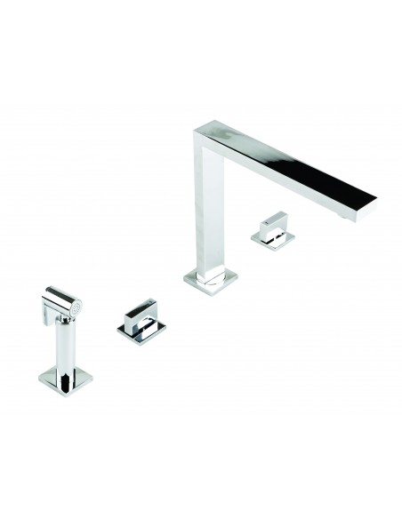 Novanta 4 Hole Kitchen Tap Handspray Chrome The 1810 Company SALE NOV/01/CH