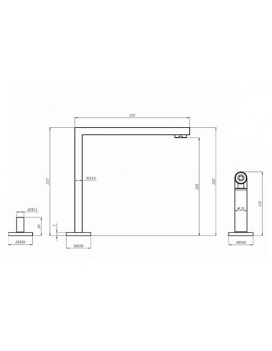 Novanta 4-Hole Kitchen Tap Handspray Chrome The 1810 Company SALE NOV/01/CH