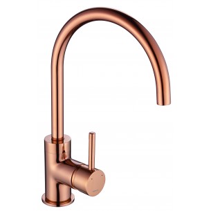 Courbe Copper Curved Spout Kitchen Tap 18/10 Company 0.5 Bar Neoperl COU/04/COP