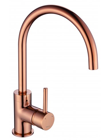 Courbe Copper Curved Spout Kitchen Tap 18/10 Company 0.5 Bar Neoperl COU/04/COP