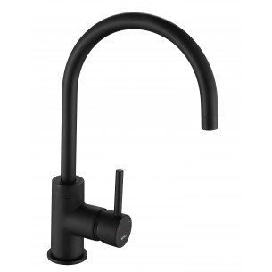 Courbe Curved Spout Matt Black Kitchen Tap COU/07/MB