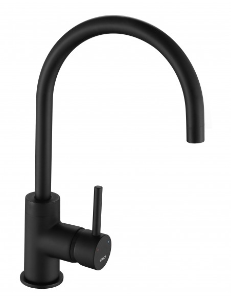 Courbe Curved Spout Matt Black Kitchen Tap COU/07/MB