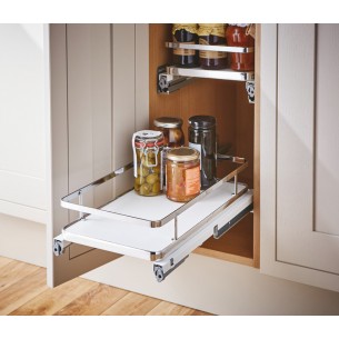 500mm Kitchen Internal Drawer Pull-Out Soft-Closing Single White Tray 54003705 2