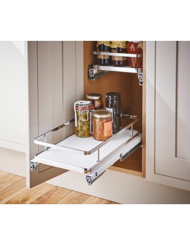 400mm Kitchen Internal Drawer Pull-Out Kitchen Storage White Single 54003703