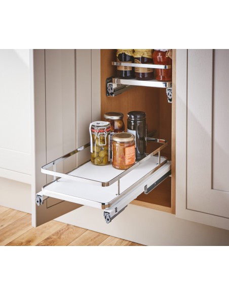 400mm Kitchen Internal Drawer Pull-Out Kitchen Storage White Single 54003703