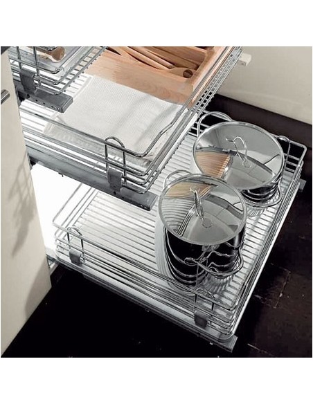 500mm Pull-Out Kitchen Drawer Chrome Door Fixed Or Hinged Internal 54023204