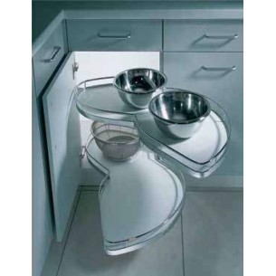 600mm Kessebohmer LeMans Silver Arena Kitchen Corner Carousel KLM600SILV Right Hand 2