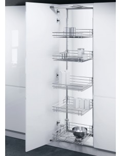 500mm VS TAL Gate Swing Out Larder 1900-2140mm X5 Chrome Baskets 54958134