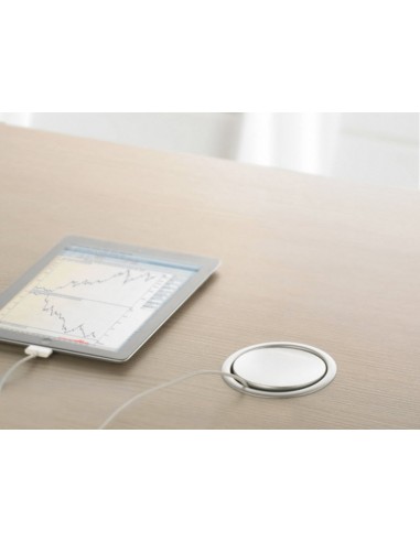 EVOline Pop-Up White Sockets Worktop Port X3 UK Plugs X2 USB Chargers 1593 1041 6100