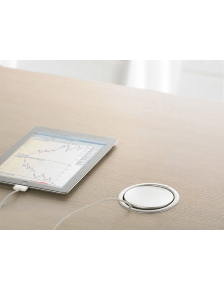 EVOline Pop-Up White Sockets Worktop Port X3 UK Plugs X2 USB Chargers 1593 1041 6100