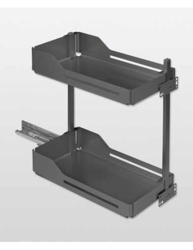 300mm Peka Libell Pull-Out Kitchen Base Unit Storage Anthracite 2-Tier PE.200.2444.43