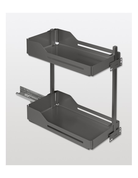 300mm Peka Libell Pull-Out Kitchen Base Unit Storage Anthracite 2-Tier PE.200.2444.43