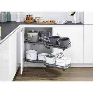 400mm Kessebohmer LeMans Kitchen Corner Storage Anthracite Pull-Out KSA2LM400AR Right Hand